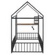 preview thumbnail 13 of 26, Metal Twin Size Bed House Bed with Desk,Smart Storage and USB Ports