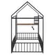 preview thumbnail 14 of 28, Metal Twin Size Kids Bed House Bed with Desk,Shelves,Power Outlets and USB Ports