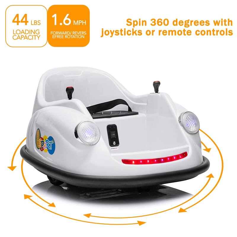 12V Kids Ride On Bumpin Bumper Car 360 Degree Spin