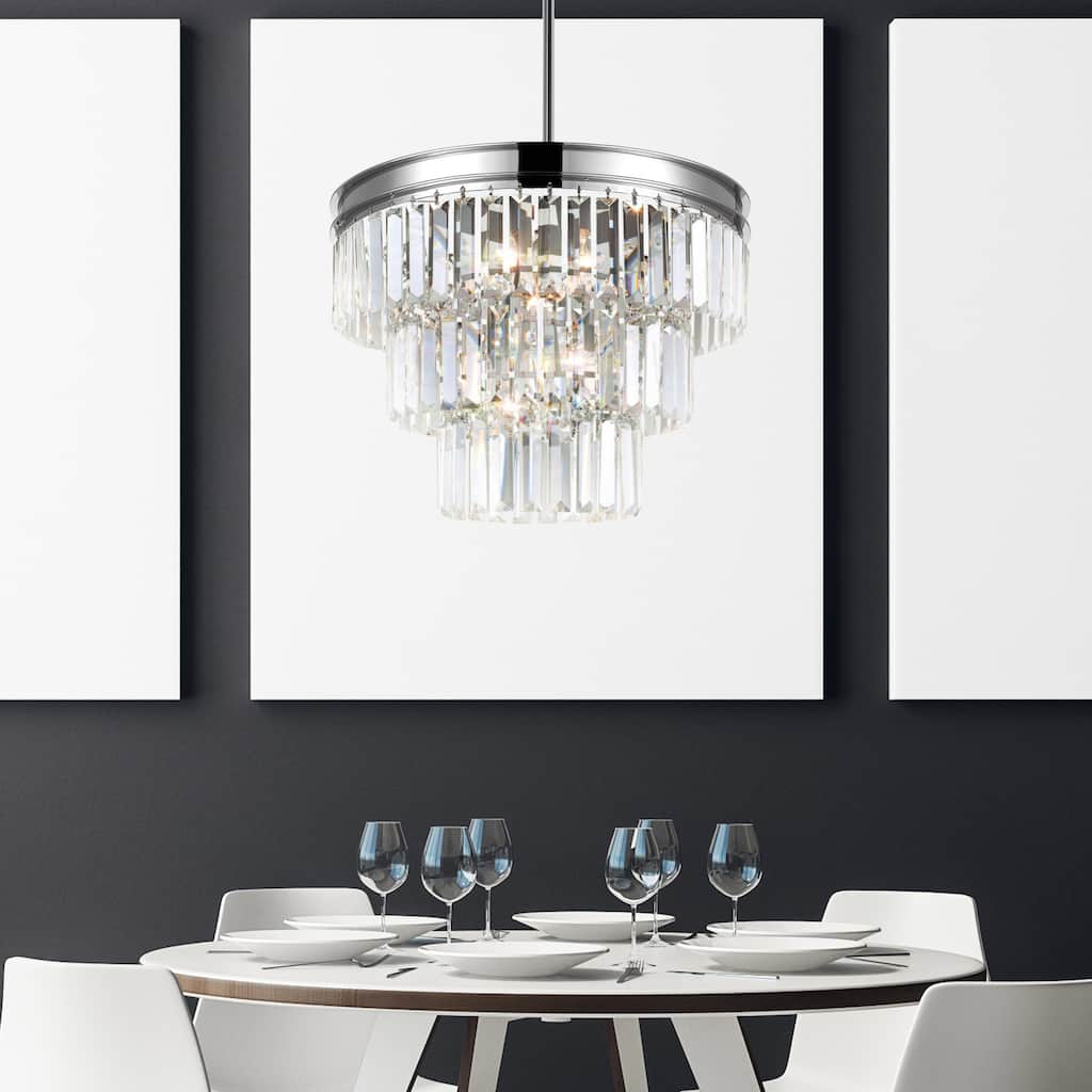 CWI Lighting Weiss 12 Light Chrome Down Chandelier