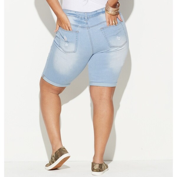 distressed butt shorts