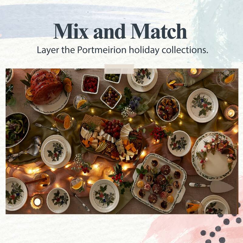 Portmeirion Christmas The Holly and Ivy Set of 4 Plates