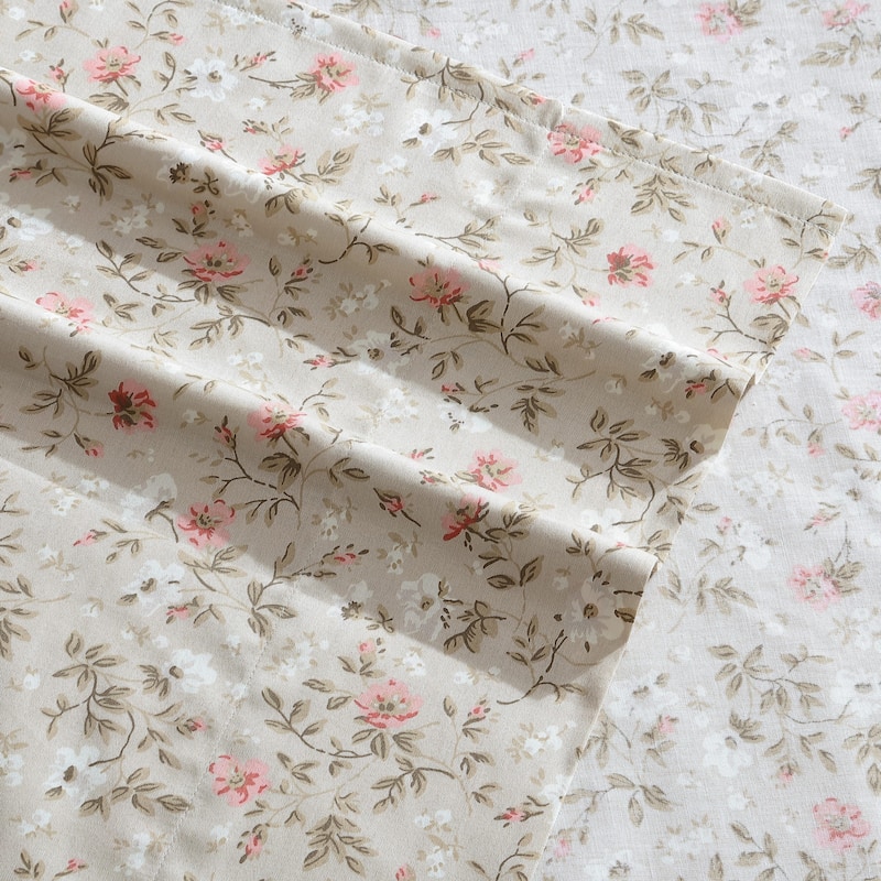 Laura Ashley Soft & Silky Sateen Printed Cotton Sheet Set