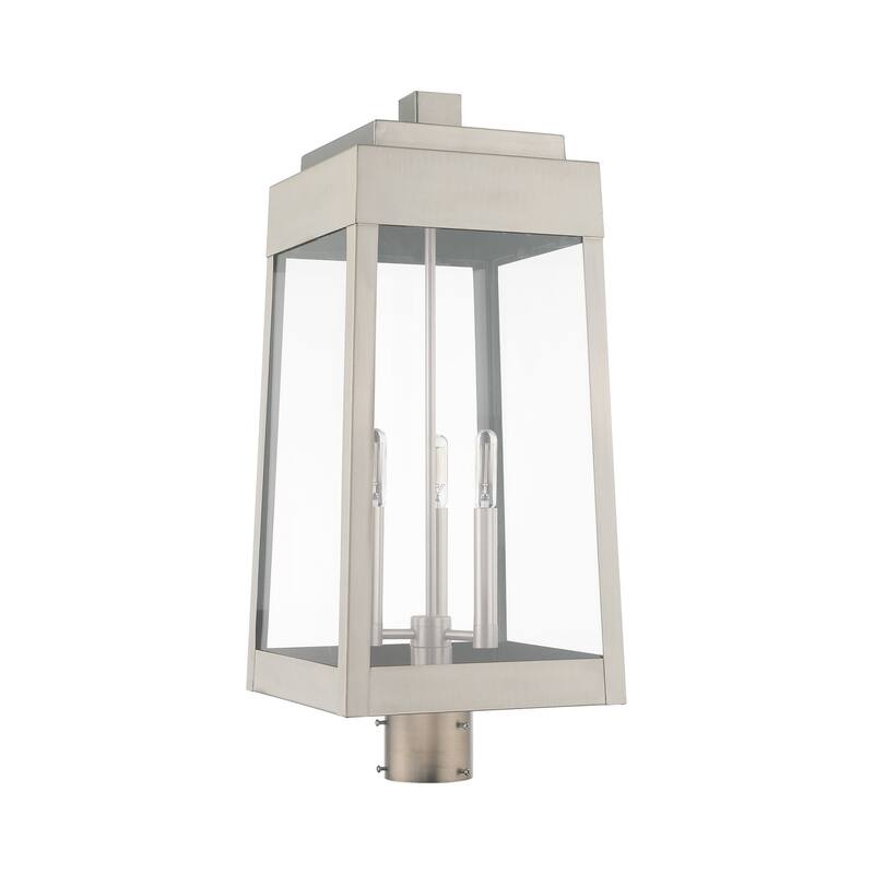 Livex Lighting Oslo 3 Light 25" Tall Outdoor Single Head Post Light