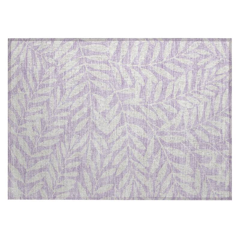 Machine Washable Indoor/ Outdoor Chantille Palm Rug