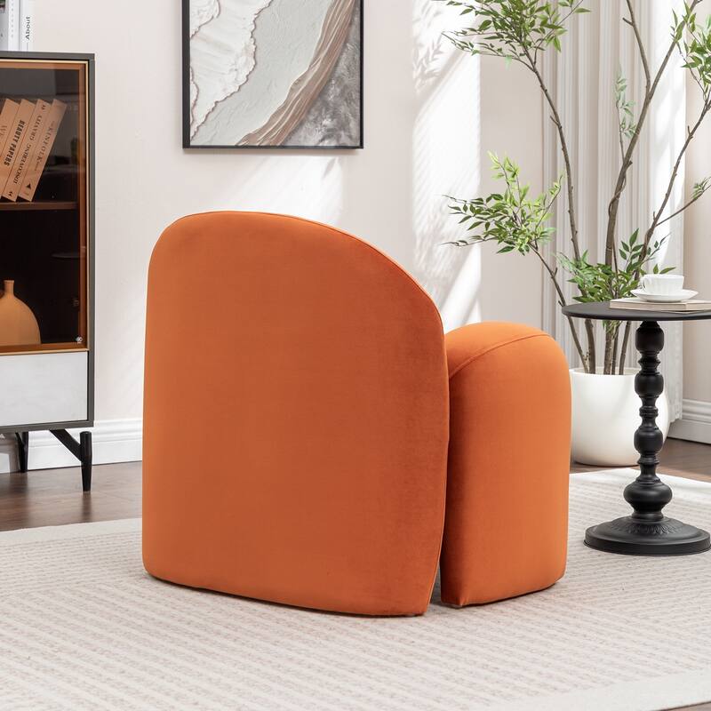 SEYNAR Modern Glam Velvet Thickened Seat Cushion Accent Chair
