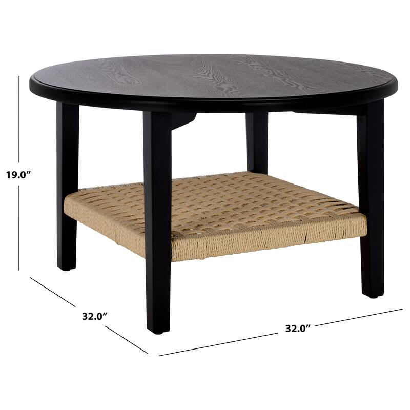 SAFAVIEH Home Nomand 1-Shelf Coffee Table - 32"W x 32"D x 19"H