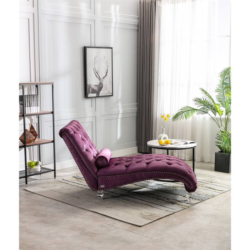 Traditional Concubine Velvet Barrel Sofa with Lumbar Support Bed Bath