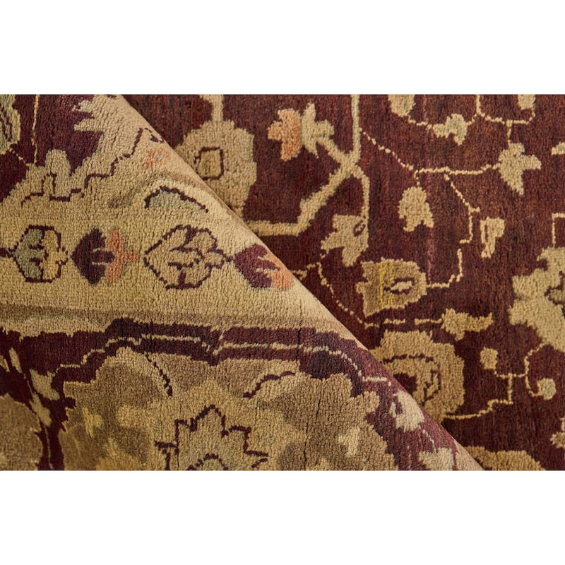 EXQUISITE RUGS ONE-OF-A-KIND Antique Weave Collection Hand Knotted Brown Rug - 10'6"x14'6"