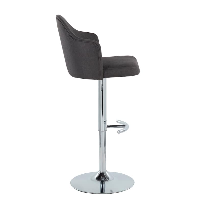 Carson Carrington Valsatra Adjustable Bar Stool with Rounded T Footrest (Set of 2)