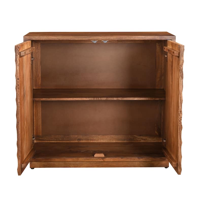 Lydia Contemporary Hardwood Storage Sideboard by Sevita - 38" W x 18" D x 34" H