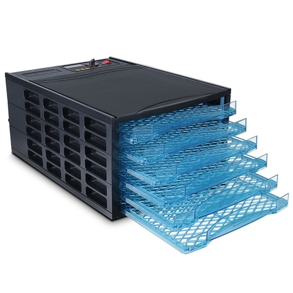 Della Premium Electric Food Dehydrator Fruit Meat Dryer 6-Trays Preserver, 650w, Black