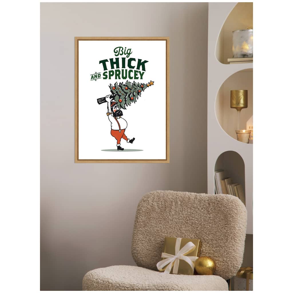 Kate and Laurel Sylvie Framed Canvas Thick and Sprucey by The Whiskey Ginger