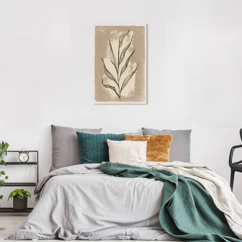 Wynwood Studio Canvas Floral and Botanical Illustrated Leaves Green and Rustic Wall Art Canvas Print - 36 x 24