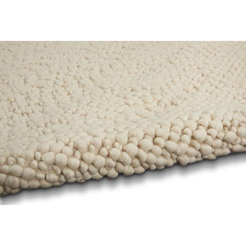 Calvin Klein Riverstone Modern Textured Loop Solid Wool Area Rug