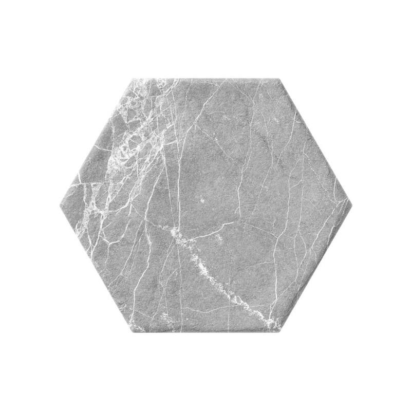 The Tile Life Cadiz 8x9 Grey Porcelain Floor & Wall Tile - Case of 24 (9.04 Sq. ft.)