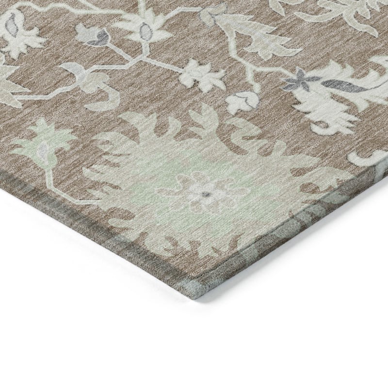 HomeRoots Floral Transitional Rectangle Outdoor Rug