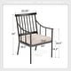 preview thumbnail 19 of 38, MAISON ARTS 7-Piece Patio Dining Set Steel Panel Table & 6 Dining Arm Chairs