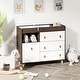preview thumbnail 1 of 7, Changing Tables for Infants Babies with Diaper Changing Pad Dresser White