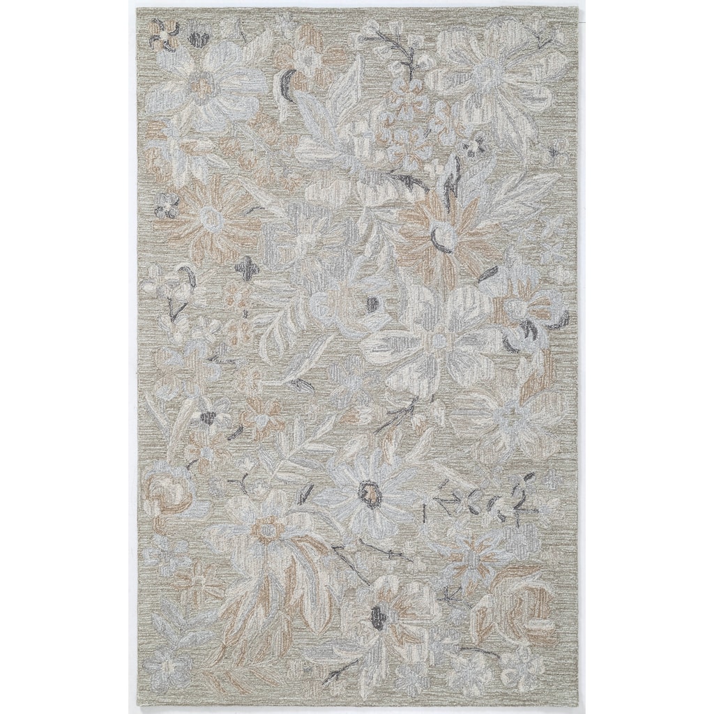 Terra by Obeetee Shadows Calico Gray Rug