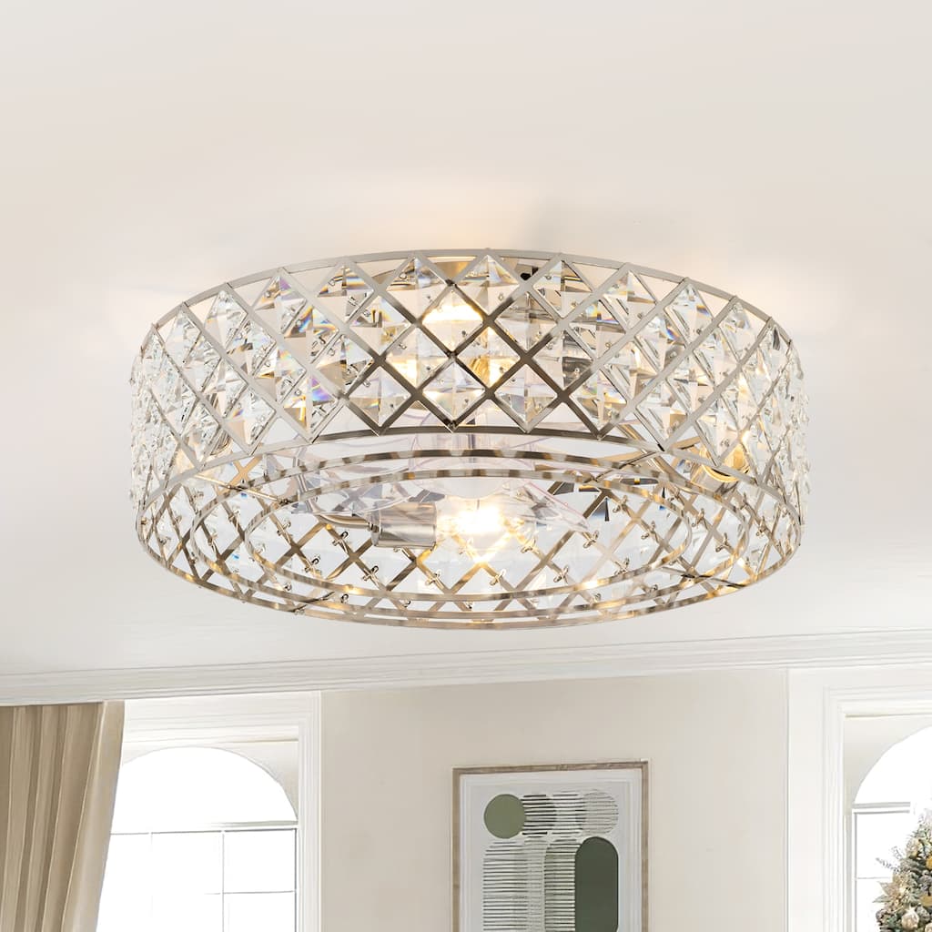 19-in Gold/ Satin Nickel Low Profile Ceiling Fan with Remote Control(7-blade)