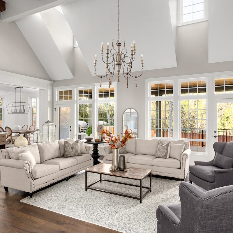 Farmhouse Wood 9-Light Chandelier French Country Classic Candle Light for Dining Room