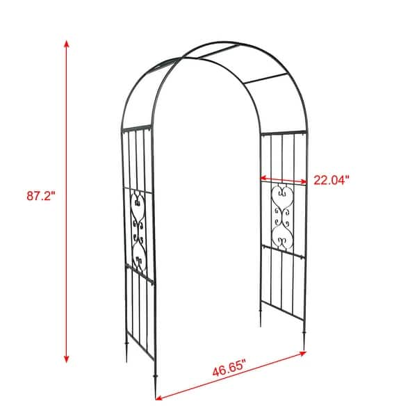 Outdoor Flower Stand Arc Roof Wrought Iron Arch Plant Climbing Frame ...