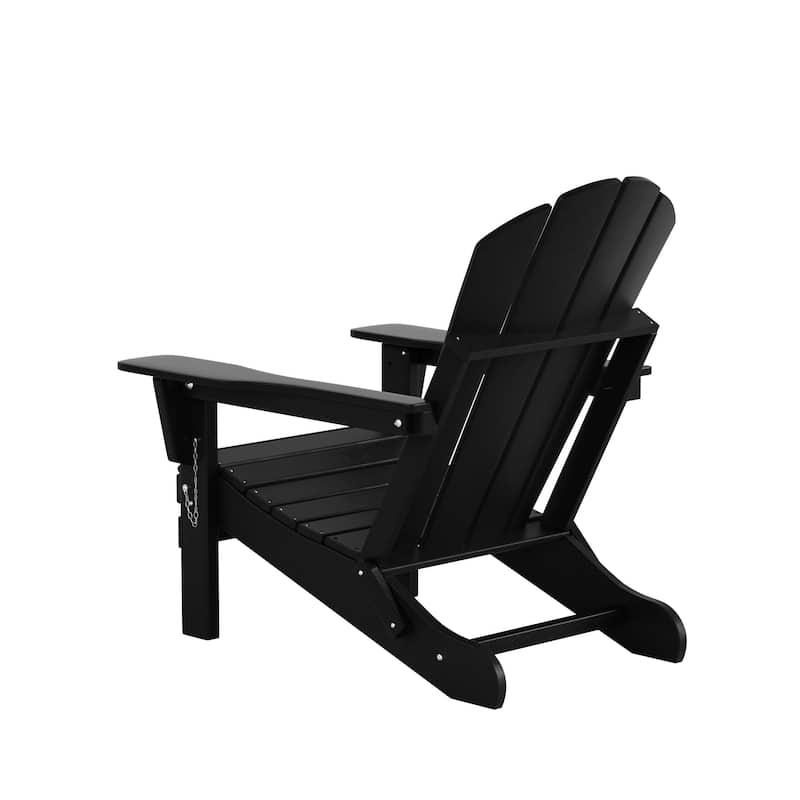 Polytrends Laguna Hdpe All Weather Outdoor Patio Foldable Adirondack Chairs (Set Of 8)