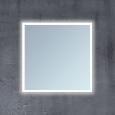 Miseno 40" x 40" Square Frameless Bathroom Mirror with LED Lighting