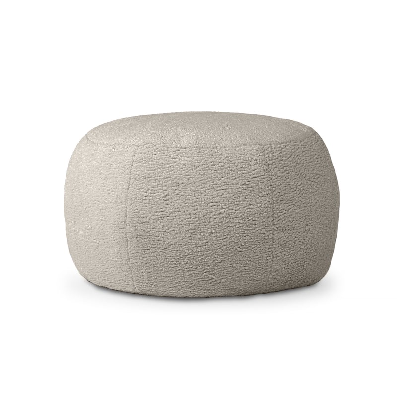 Jaxx Ellis Pouf - Modern Shearling Faux-Lamb Plush Fleece Ottoman