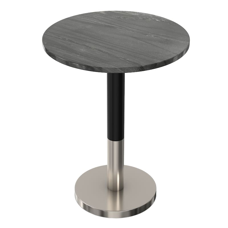 WYNDENHALL Ryan 16" Wide Modern Side Table in Genuine Marble and Iron - 15.7" d x 15.7" w x 21" h