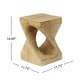 preview thumbnail 75 of 73, Christopher Knight Home - Aurelian Quenby MGO Lightweight Concrete Twist End Table with Wood-Grain Texture