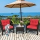 preview thumbnail 6 of 4, 3-piece PE Rattan Wicker Outdoor Patio Furniture Set