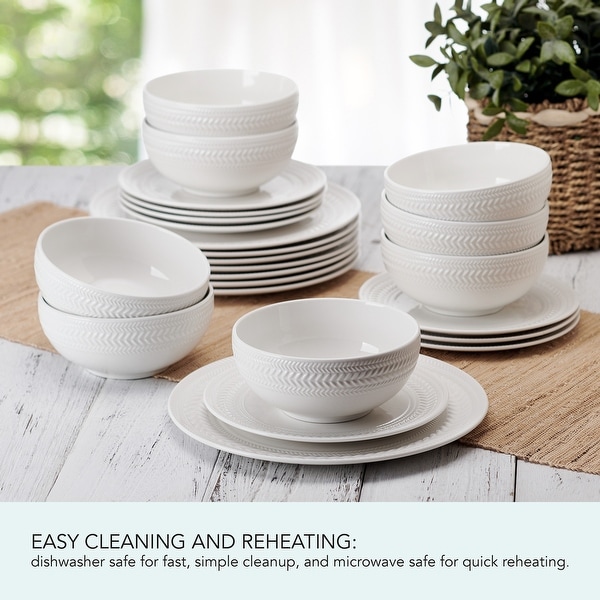 Pfaltzgraff Josephine 24-Piece Dinnerware Set, Service for 4 - Bed
