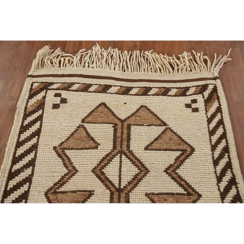 Anatolian Turkish Runner Rug Handmade Hallway Wool Carpet - 3'1"x 11'2"