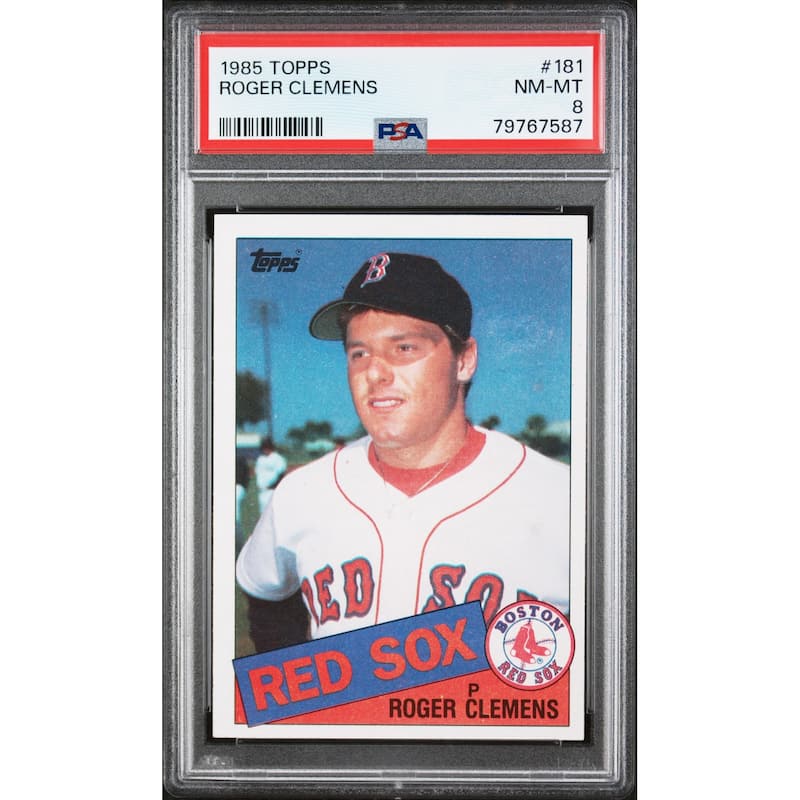 Roger Clemens 1985 Topps Baseball Rookie Card #181 Graded PSA 8 - 8'6" x 11'6"