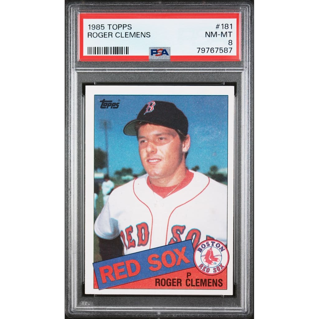Roger Clemens 1985 Topps Baseball Rookie Card #181 Graded PSA 8 - 8'6" x 11'6"