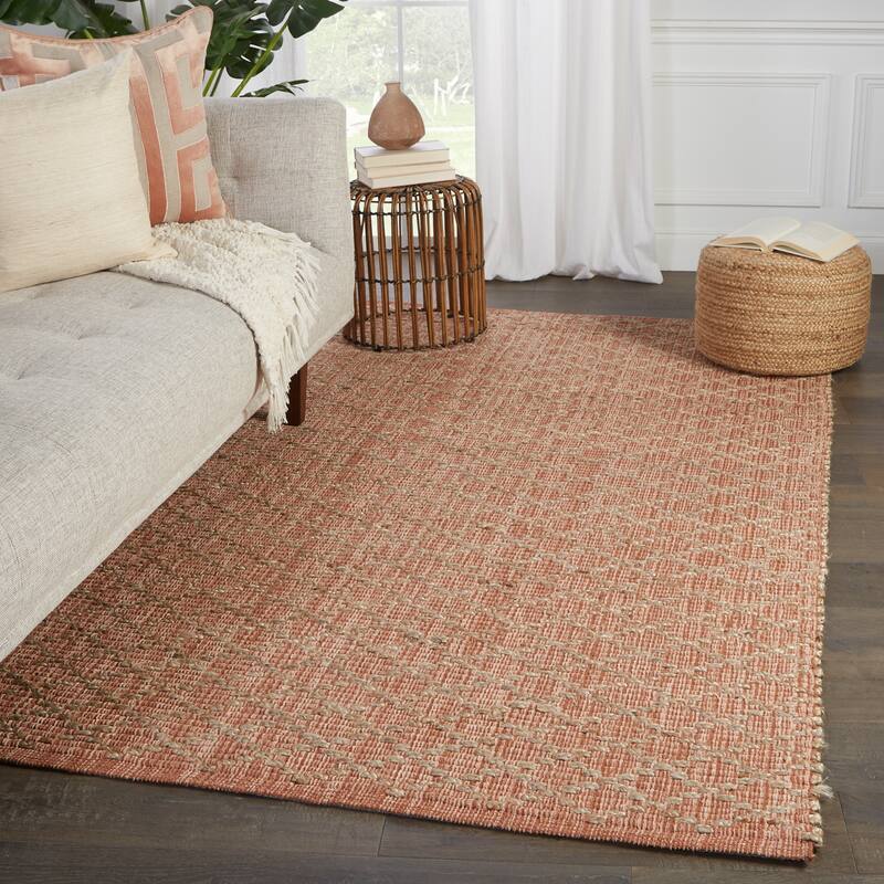 Misha Natural Trellis Area Rug