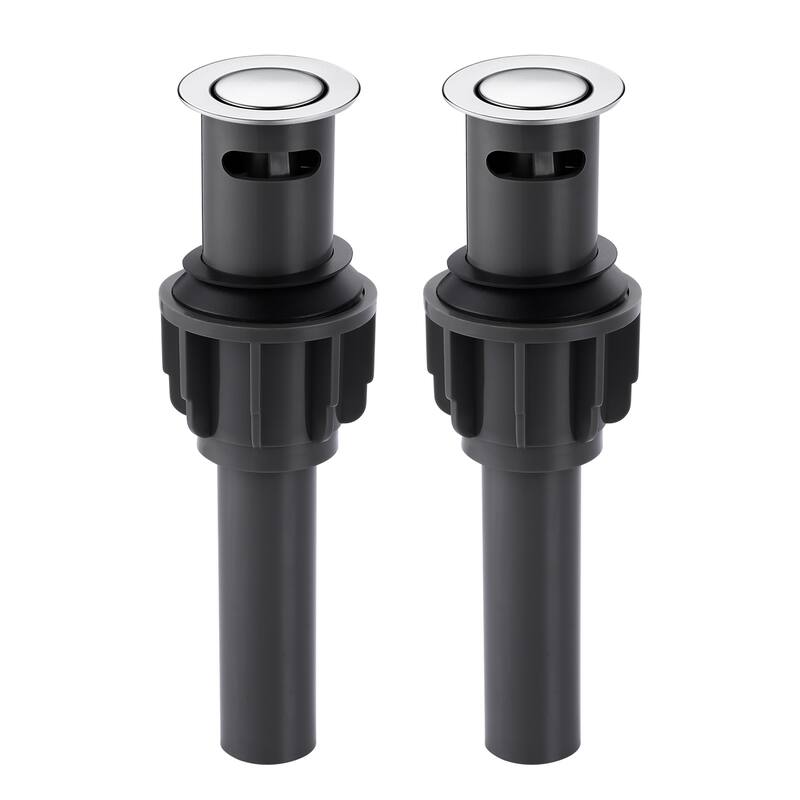 WOWOW 2-Piece Economical Easy Clean Pop Up Drain With Overflow - Polished Chrome