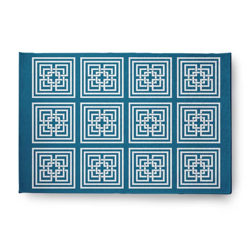 Greek New Key Rug - Unreal Teal - 2' x 3'