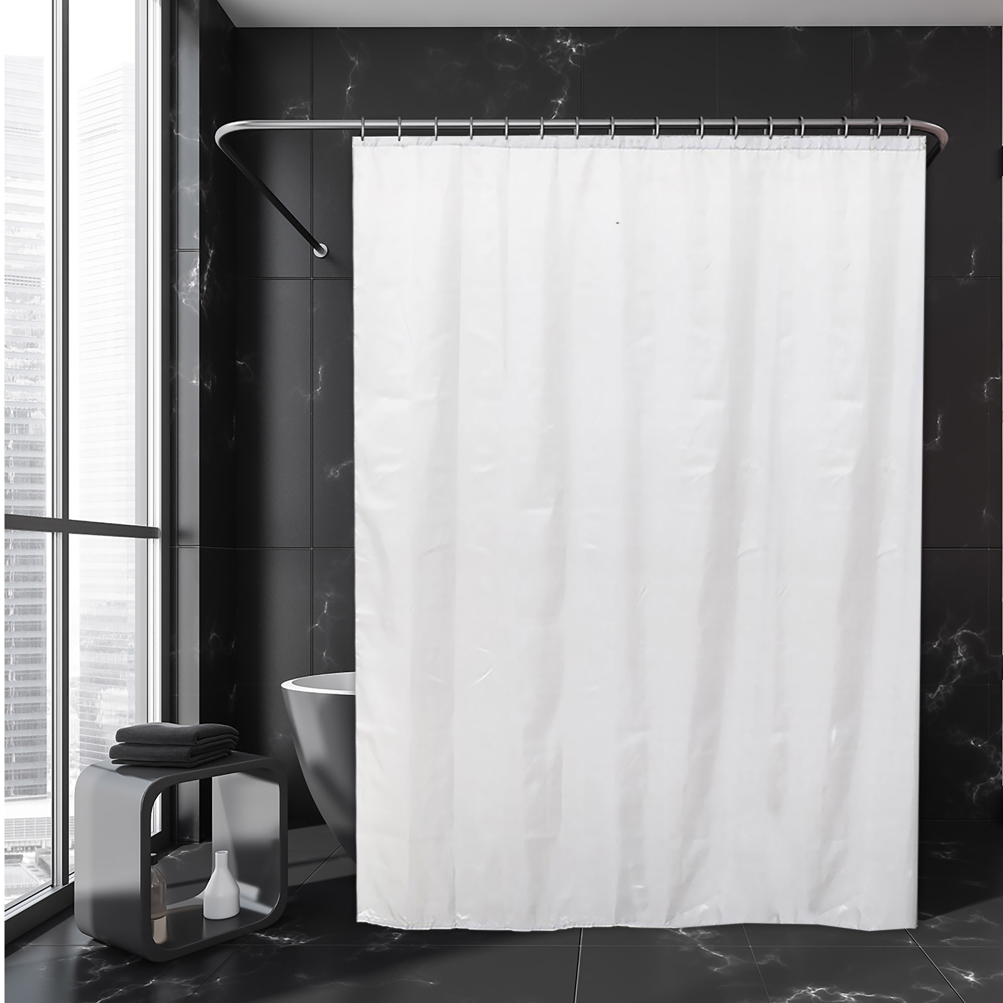 Oversized shower on sale curtain