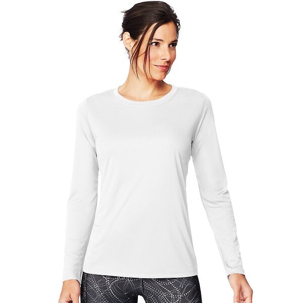 hanes cool dri long sleeve women's