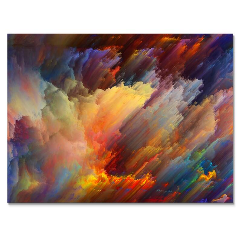 Designart "Colorful Living Paint" Modern Canvas artwork