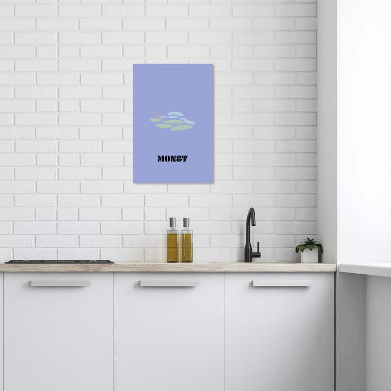 Wynwood Studio Typography and Quotes A Claude Monet Symmetry Purple and Lavender Modern & Contemporary Wall Art Canvas Print - 24 x 16