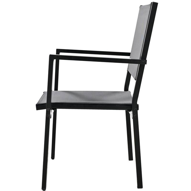 Steel Outdoor Table and Chair Set, Suitable for Patio, Balcony, Backyard