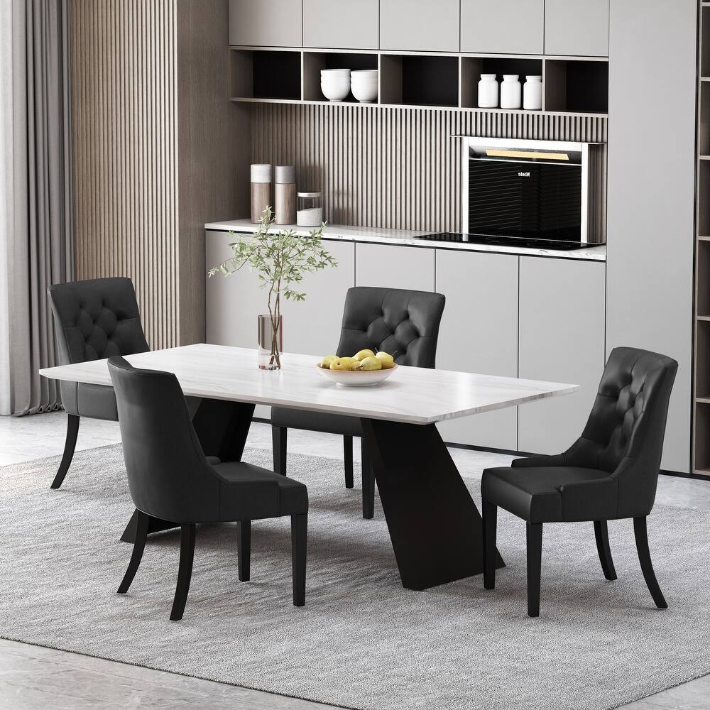 Cheney Tufted Dining Chairs (Set of 4) by Christopher Knight Home