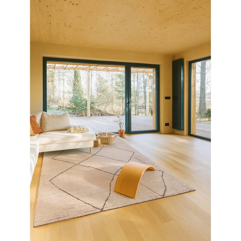 ECARPETGALLERY Hand-knotted Looma Cream Wool Rug - 8'0 x 9'11