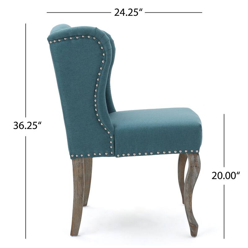 Stylish Wingback Chair Accent Chair Vanity Chair Teal Dining Chair