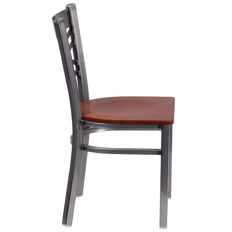 Steel X-back Restaurant Chair - 16.5"W x 17"D x 32.25"H