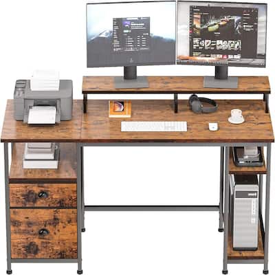 Computer Desk with Shelves